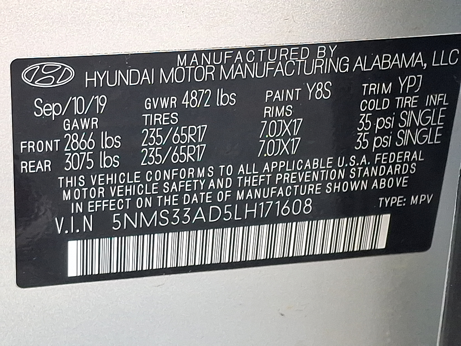Used 2020 Hyundai Santa Fe SUV