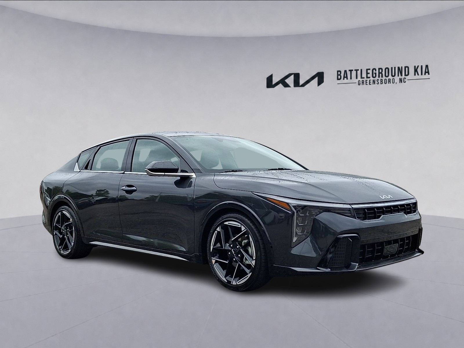 Gray 2025 Kia K4 Sedan Front-Wheel Drive Continuously Variable Transmission
