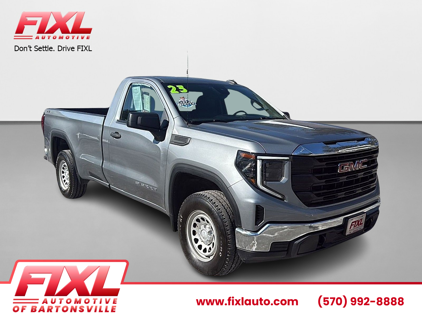 Sterling Metallic 2023 GMC Sierra 1500 Pro Regular Cab LB 4WD Pickup Truck Four-Wheel Drive Automatic
