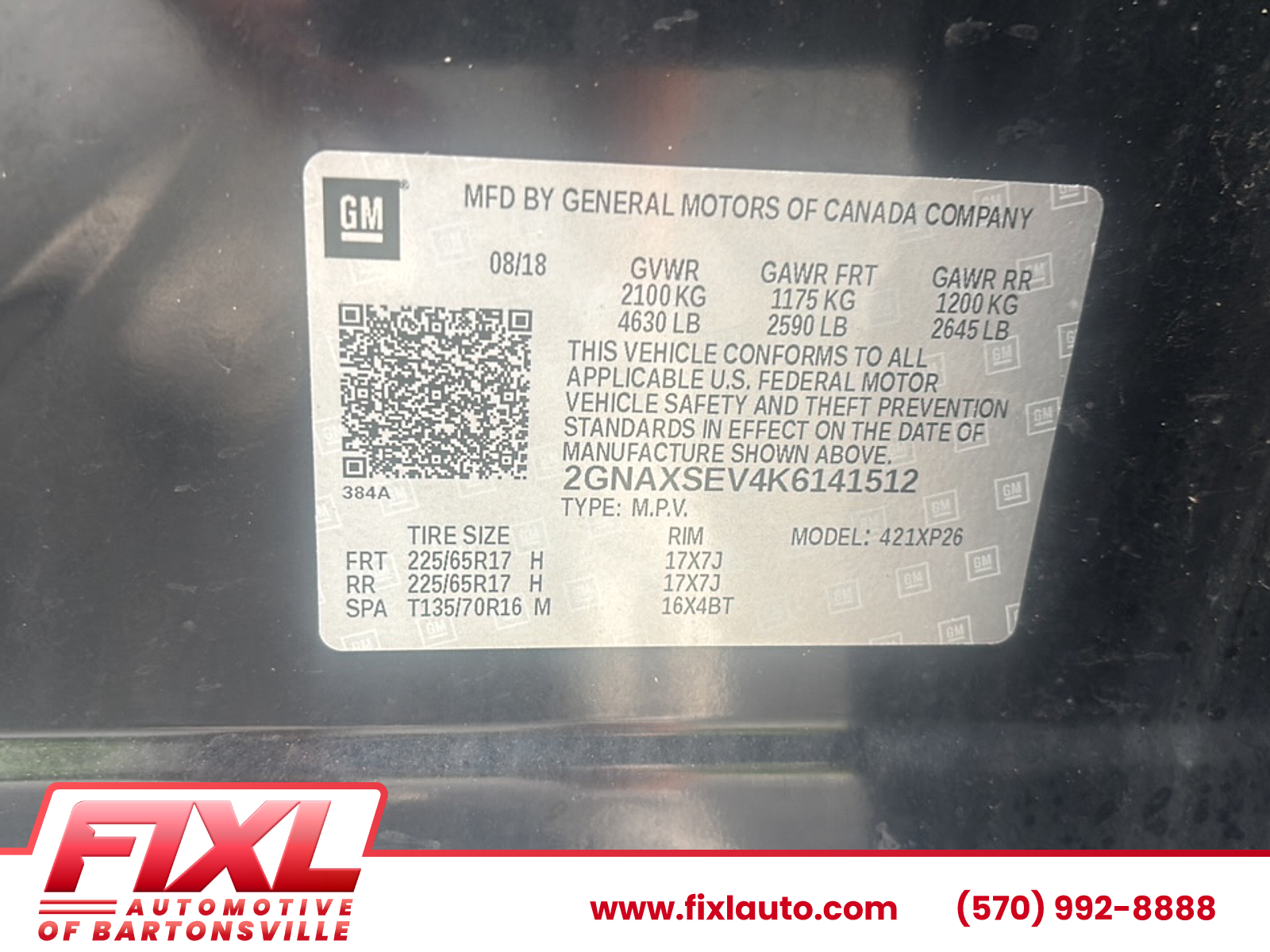 Used 2019 Chevrolet Equinox Sedan