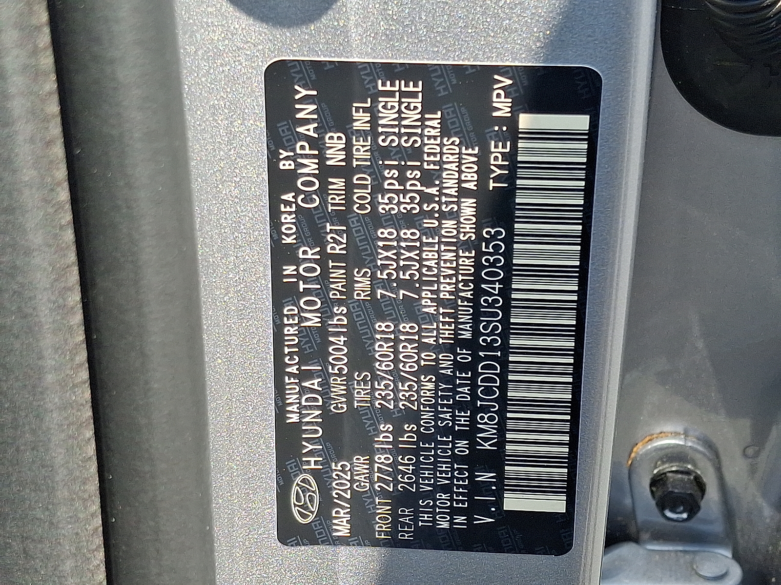 new 2025 Hyundai Tucson Hybrid car, priced at $37,675