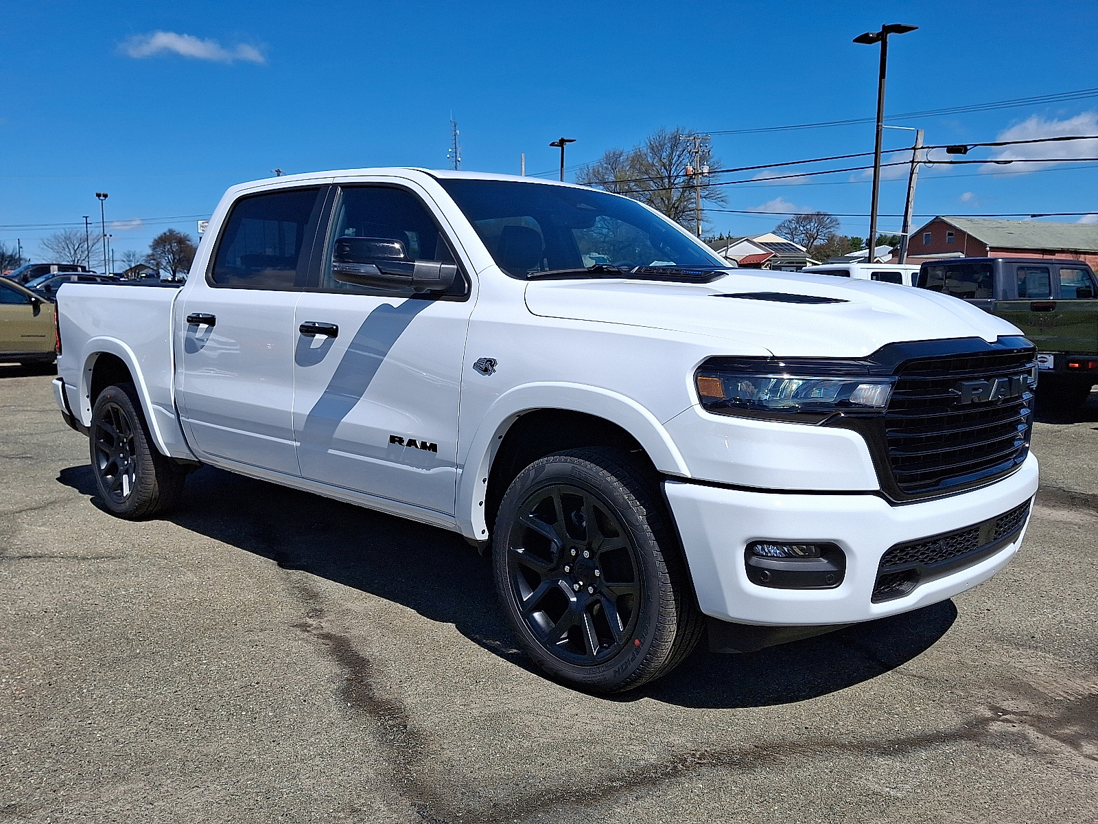 Bright White Clearcoat - PW7 2026 RAM 1500 Laramie Crew Cab 4WD Pickup Truck Four-Wheel Drive Automatic