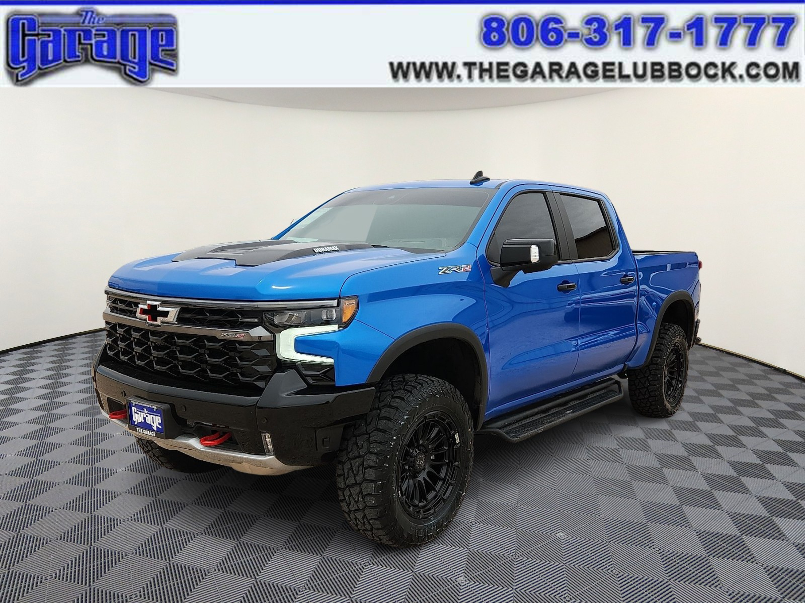 Blue 2026 Chevrolet Silverado 1500 ZR2 Crew Cab 4WD Pickup Truck Four-Wheel Drive Automatic