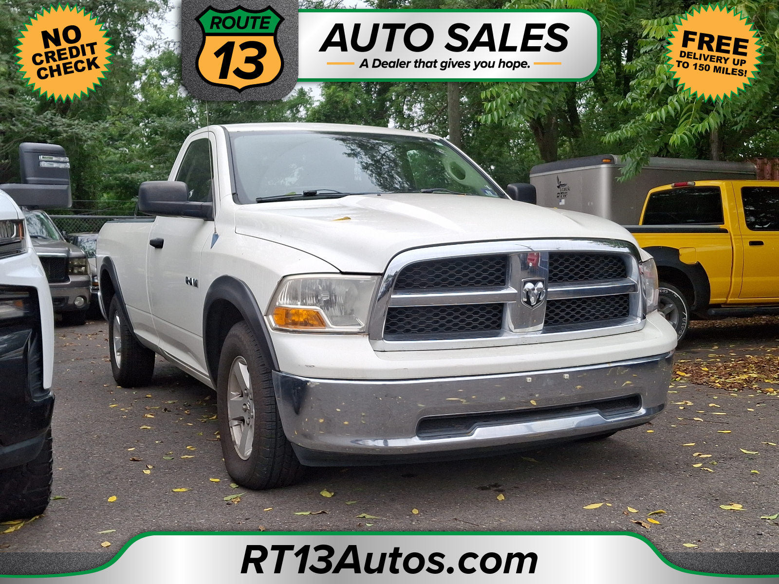 Stone White Clearcoat - PW1 2009 Dodge RAM 1500 Pickup Truck Automatic