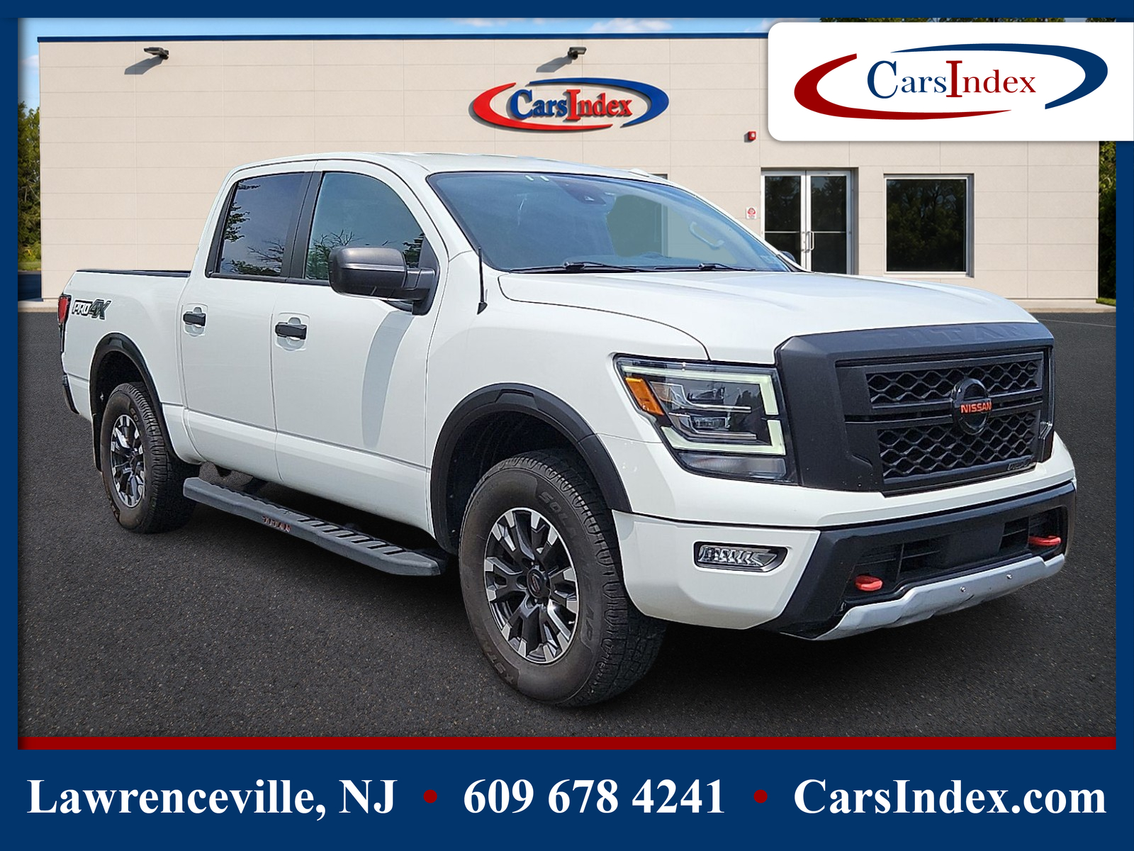 Glacier White - QAK 2021 Nissan Titan Pickup Truck Four-Wheel Drive 9-Speed Automatic