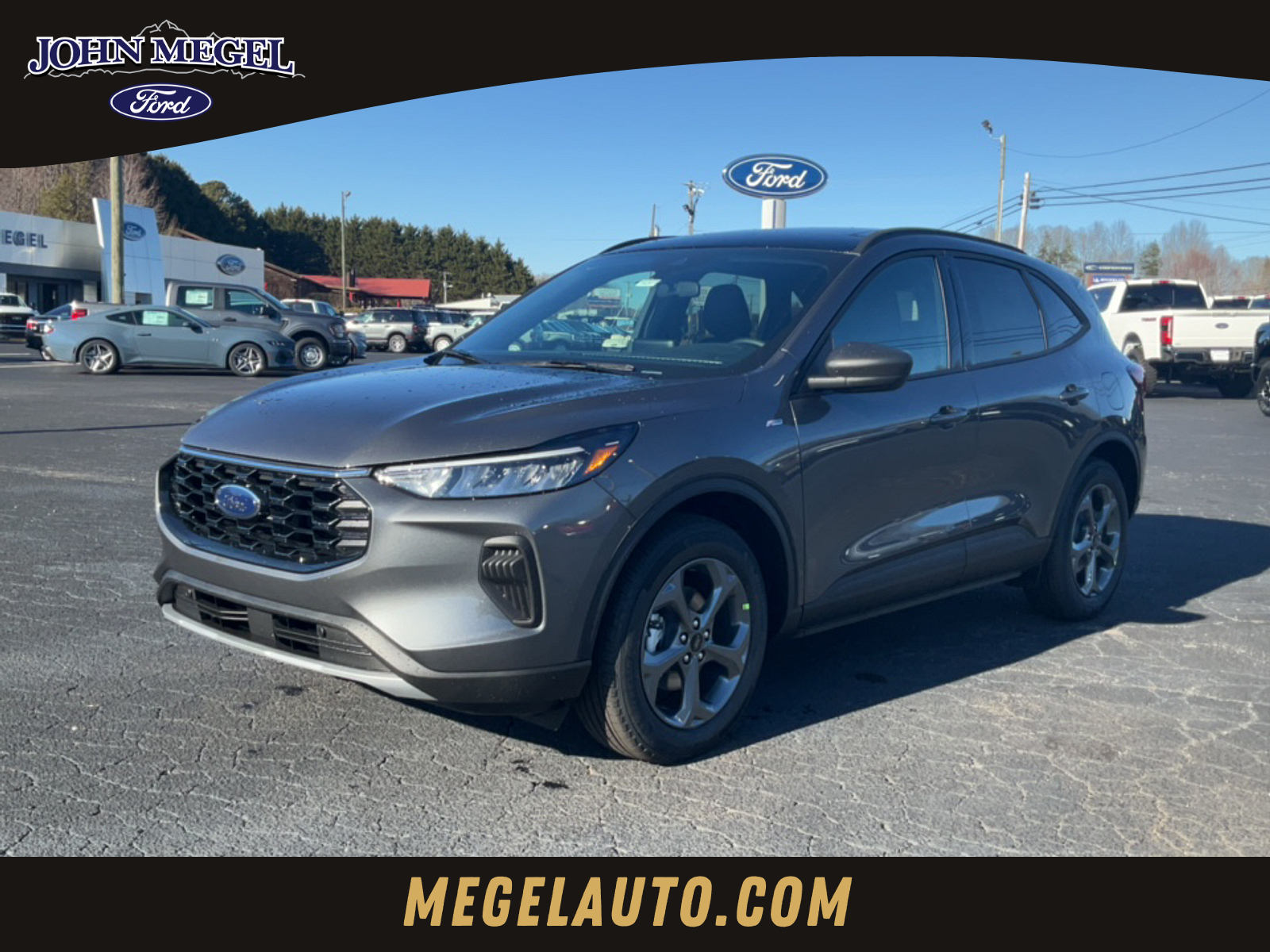 Gray Metallic 2025 Ford Escape Hybrid ST-Line FWD SUV / Crossover Front-Wheel Drive Continuously Variable Transmission