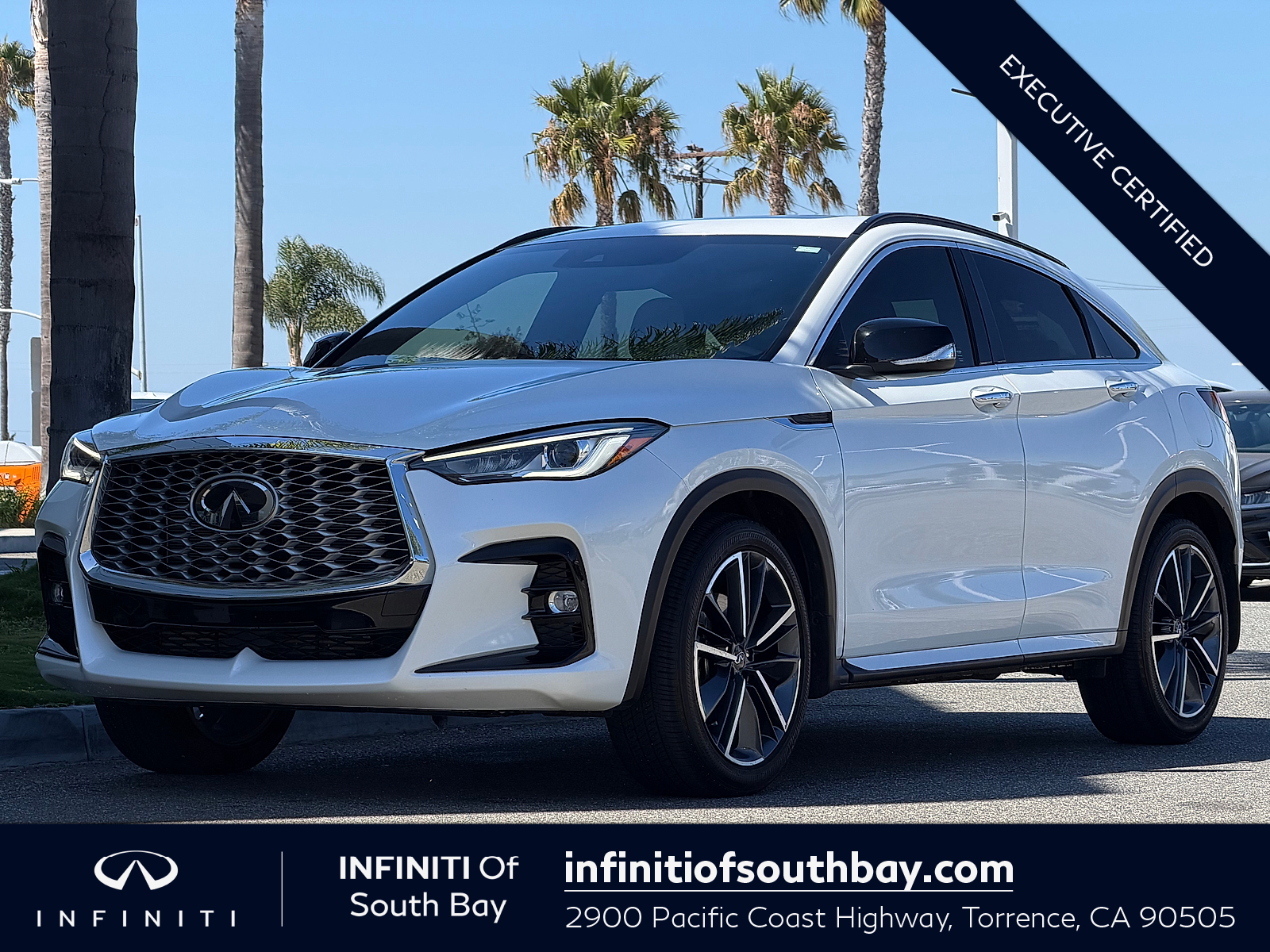 Radiant White 2024 INFINITI QX55 SUV / Crossover All-Wheel Drive Automatic