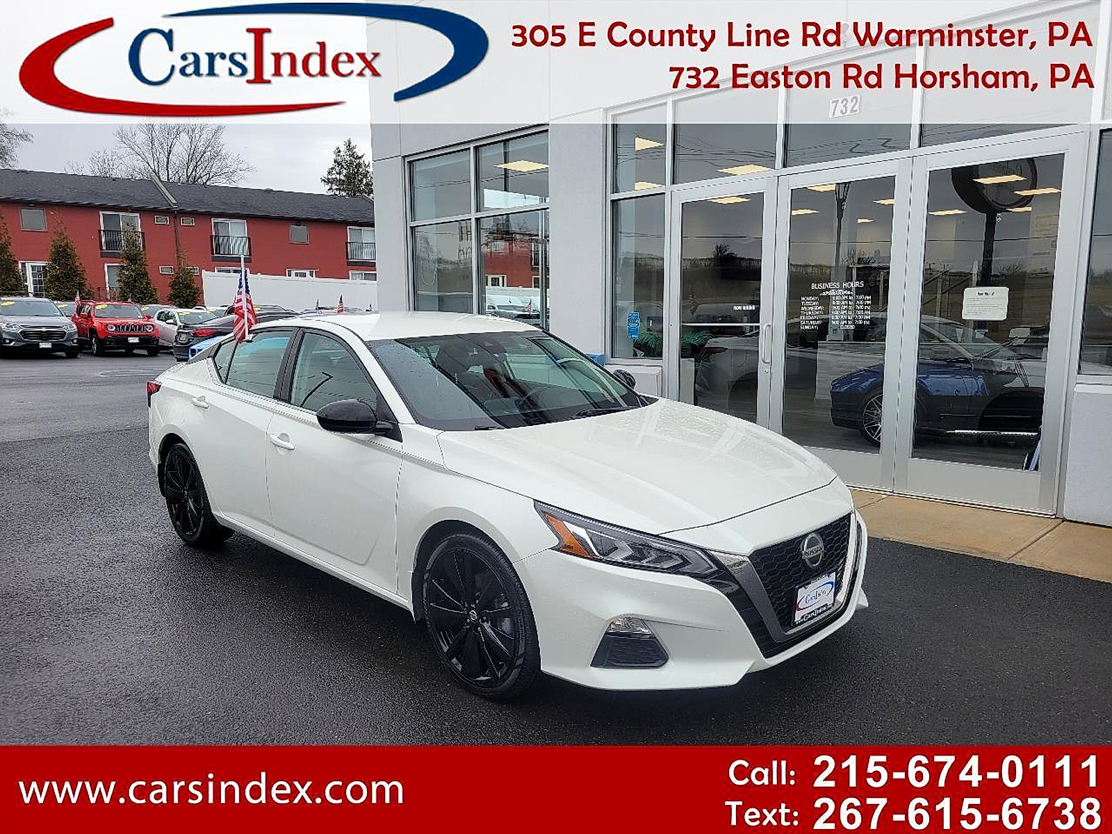 White 2020 Nissan Altima 2.5 SR FWD Sedan Front-Wheel Drive Continuously Variable Transmission