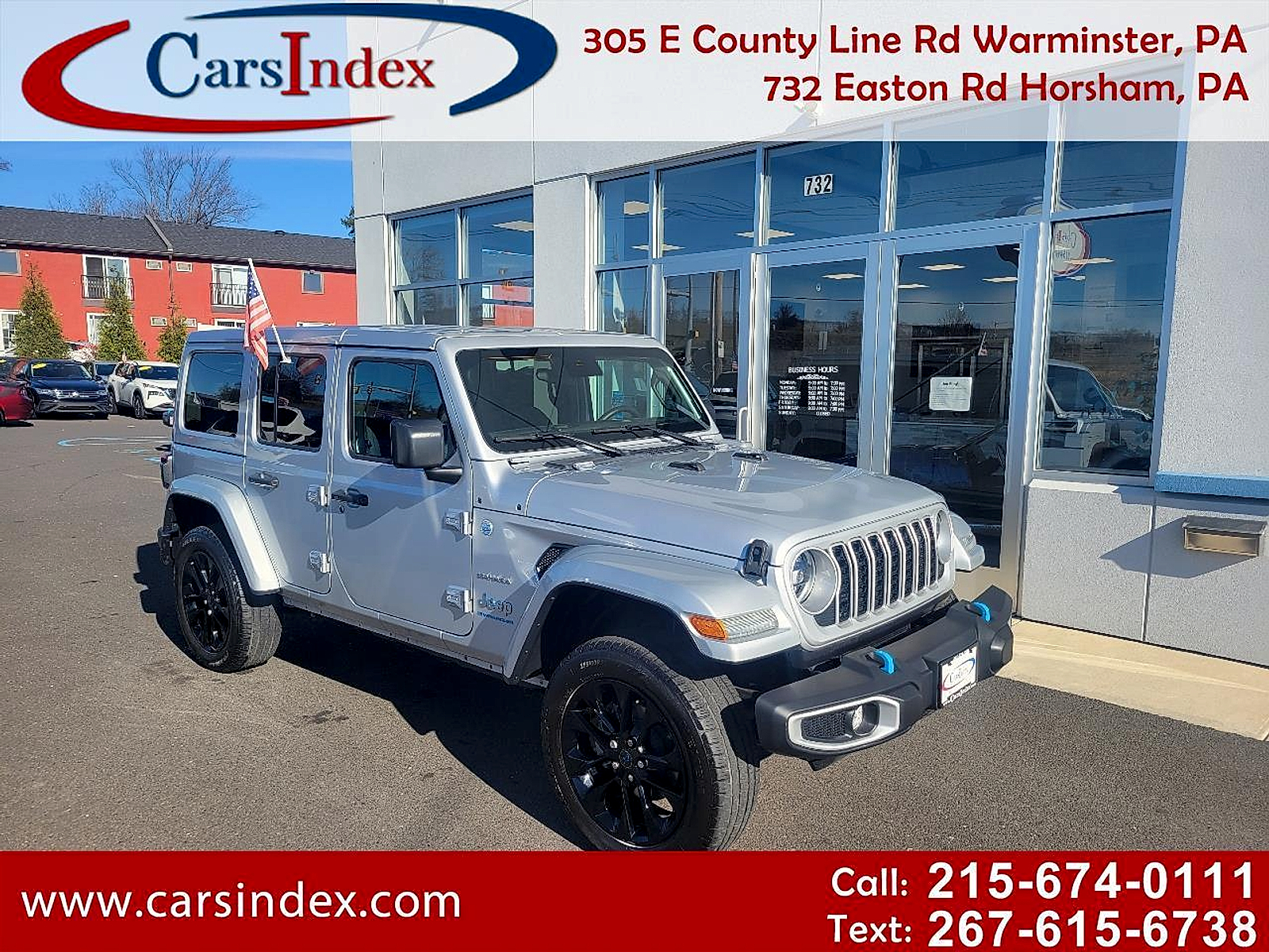 Silver 2024 Jeep Wrangler 4xe Sahara 4WD SUV / Crossover Four-Wheel Drive 8-Speed Automatic