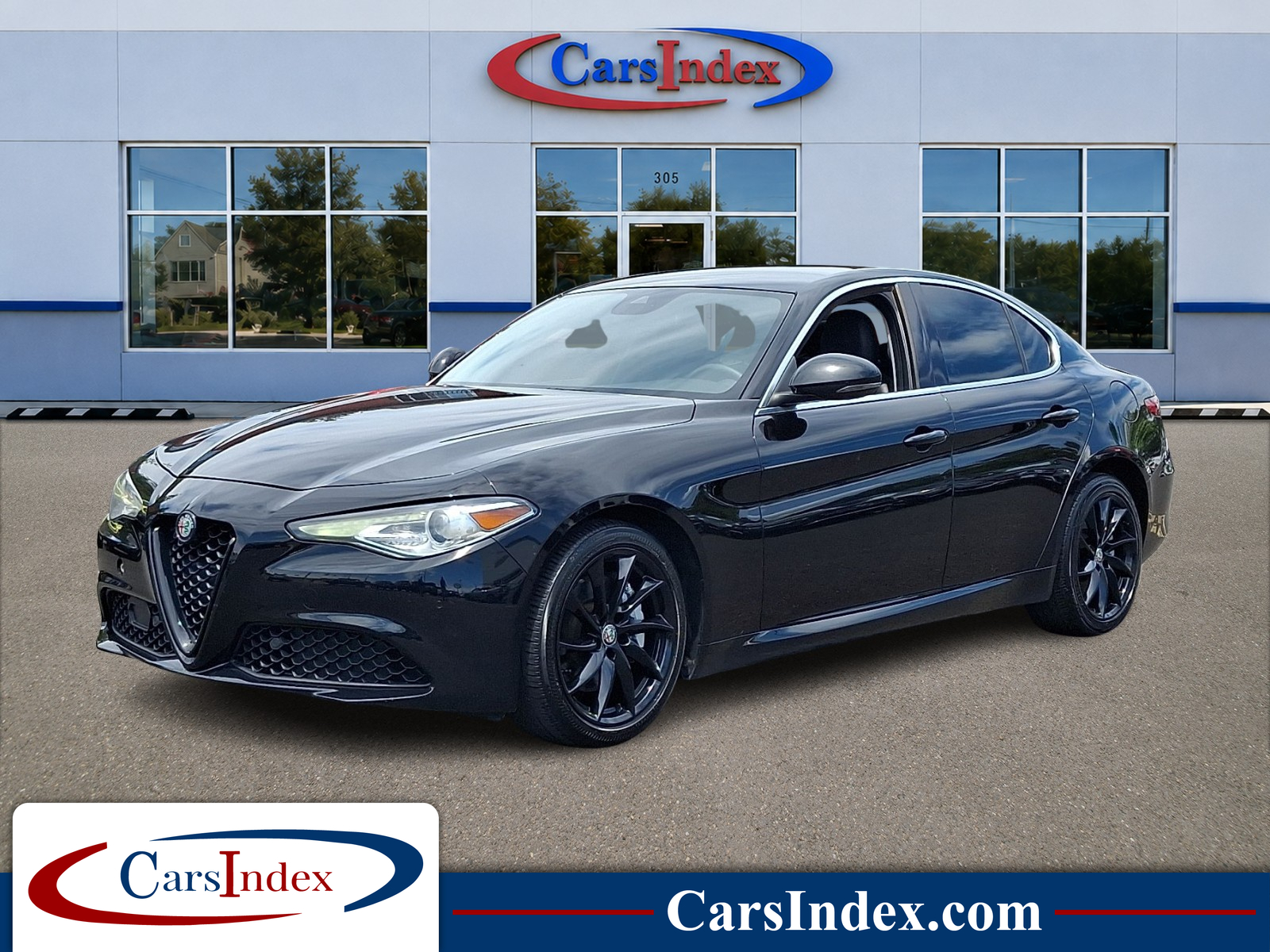 Black 2017 Alfa Romeo Giulia Sedan All-Wheel Drive Automatic