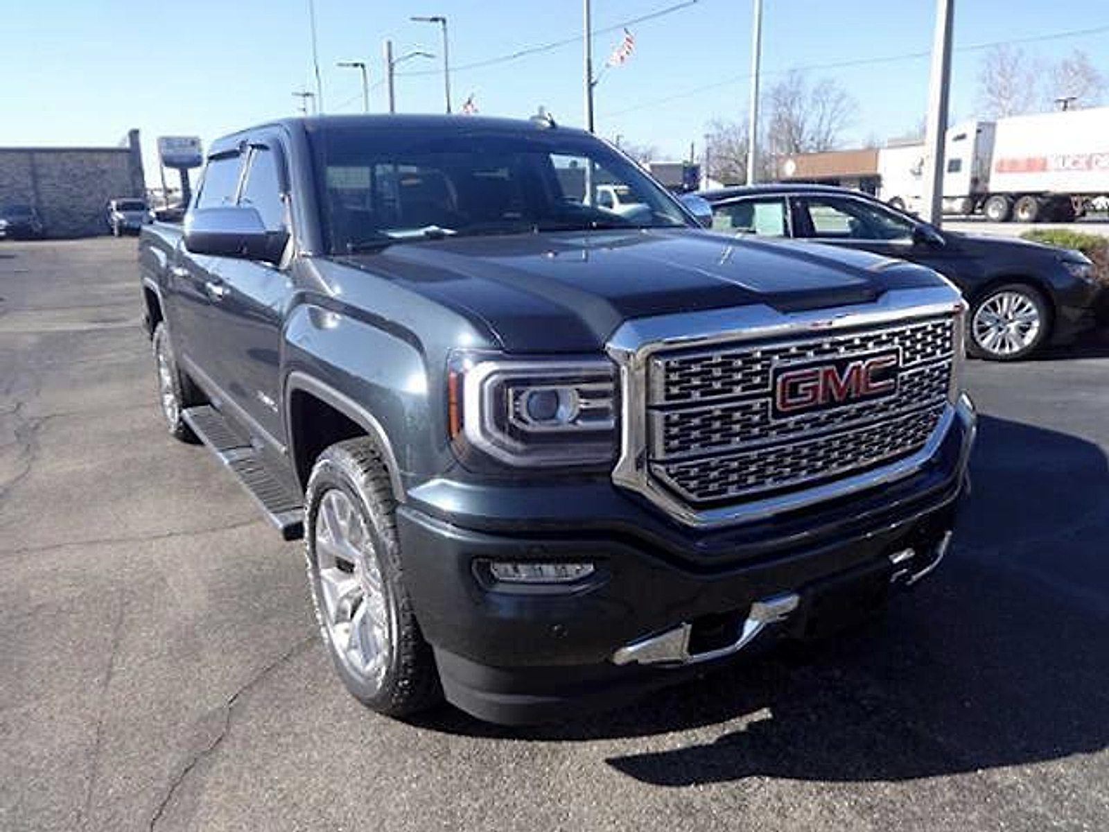 Dark Slate Metallic 2018 GMC Sierra 1500 Denali Crew Cab 4WD Pickup Truck Four-Wheel Drive 8-Speed Automatic