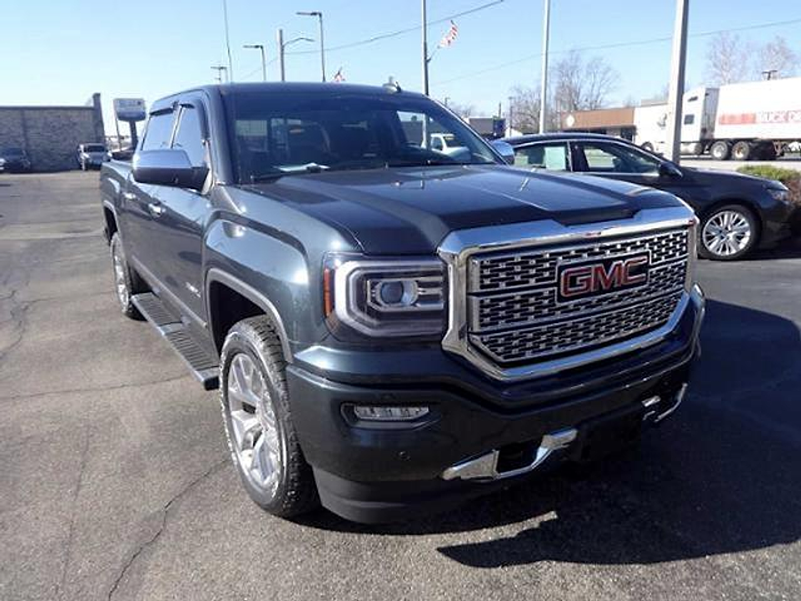Dark Slate Metallic 2018 GMC Sierra 1500 Denali Crew Cab 4WD Pickup Truck Four-Wheel Drive 8-Speed Automatic