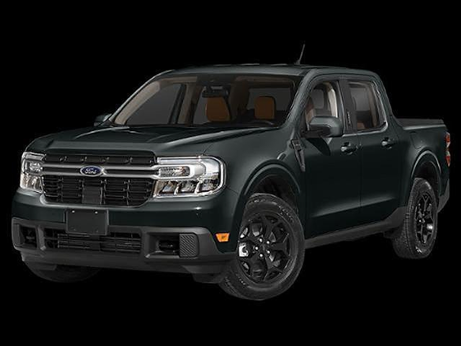 Shadow Black 2022 Ford Maverick Lariat SuperCrew FWD Pickup Truck Front-Wheel Drive Automatic