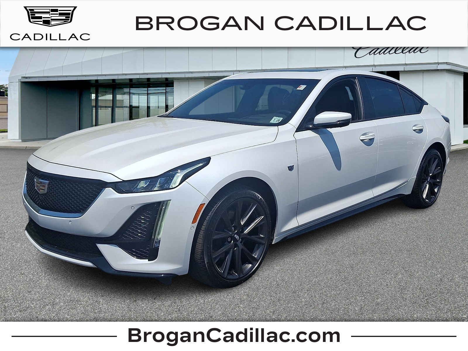 Crystal White Tricoat - G1W 2023 Cadillac CT5 Sport AWD Sedan All-Wheel Drive Automatic