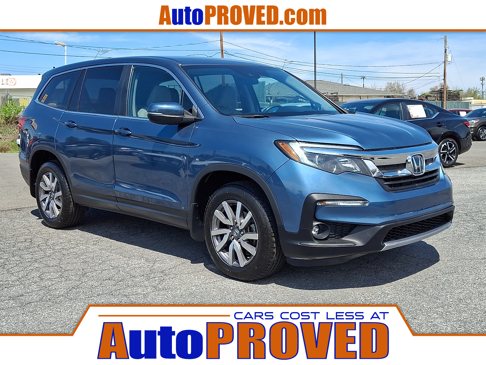 Gray (Steel Sapphire Metallic - BH) 2021 Honda Pilot EX AWD SUV / Crossover All-Wheel Drive Automatic