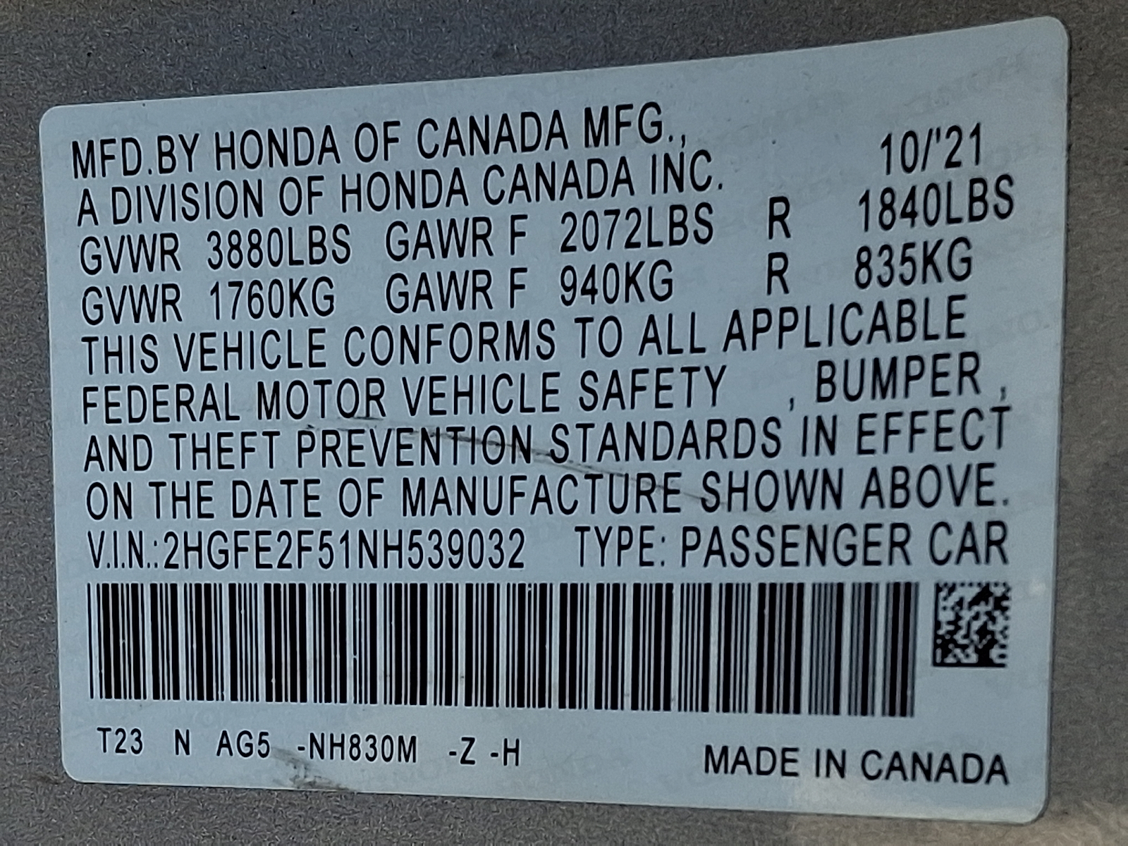 Used 2022 Honda Civic Sedan Sedan
