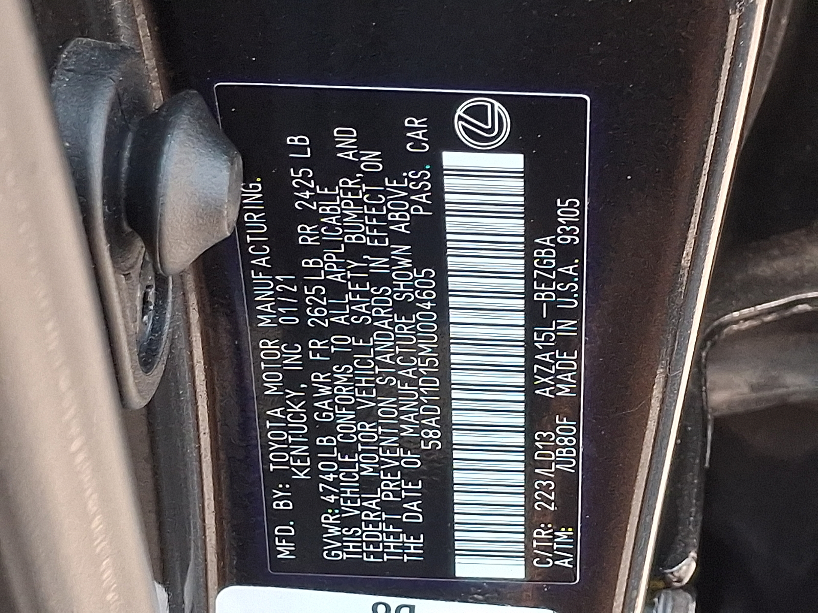 Used 2021 Lexus ES 250 Sedan