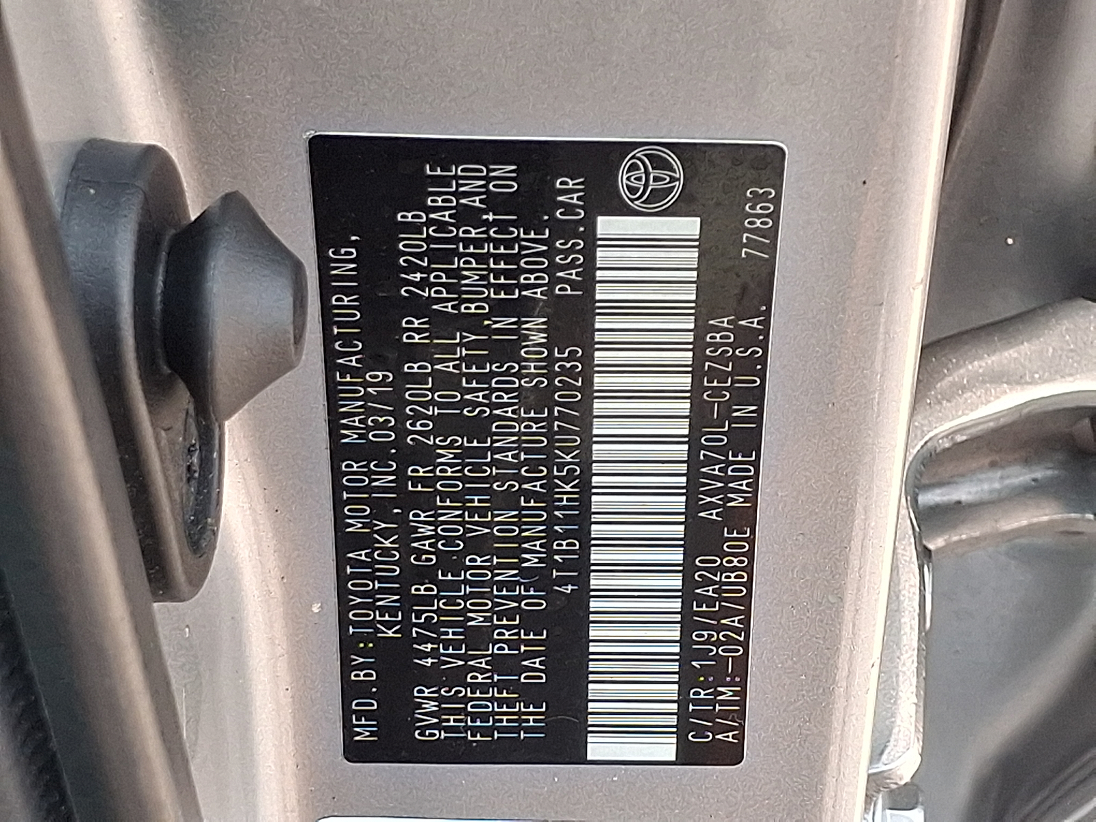 Used 2019 Toyota Camry Sedan
