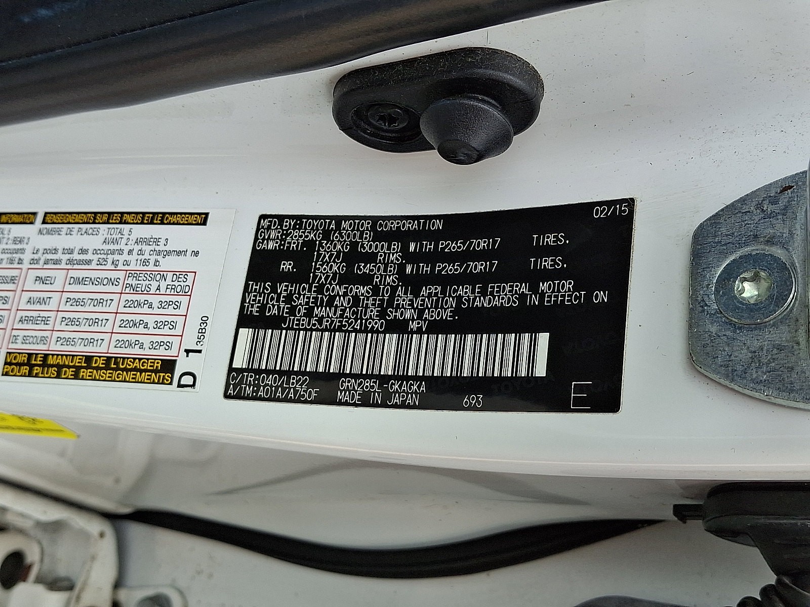Used 2015 Toyota 4Runner SUV