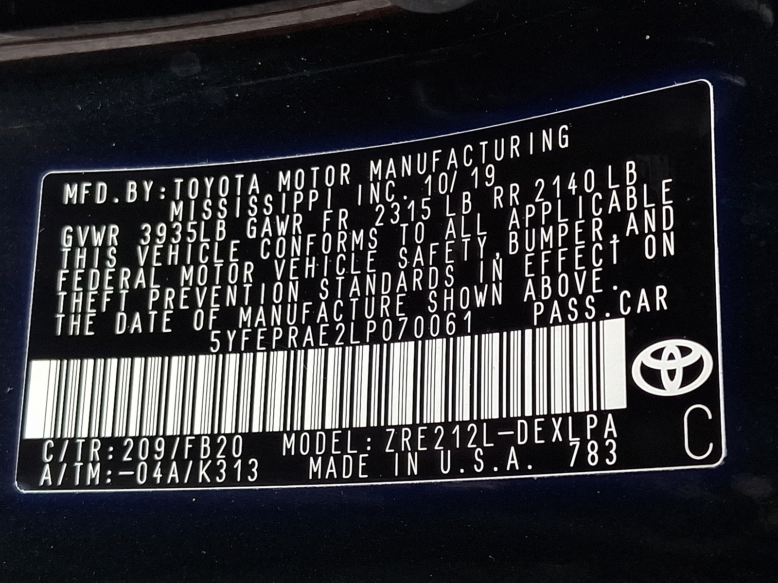 Used 2020 Toyota Corolla Sedan