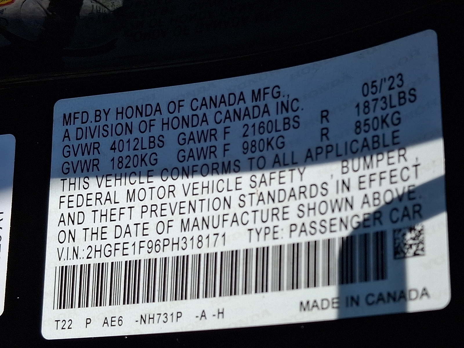 Used 2023 Honda Civic Sedan Sedan