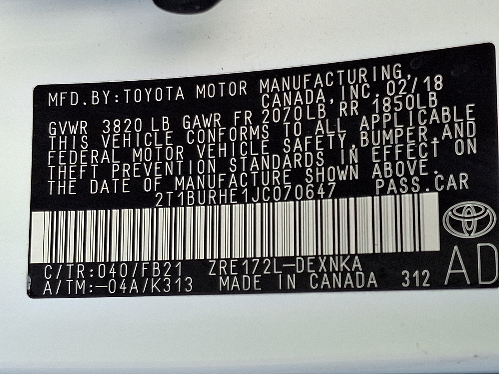 Used 2018 Toyota Corolla Sedan