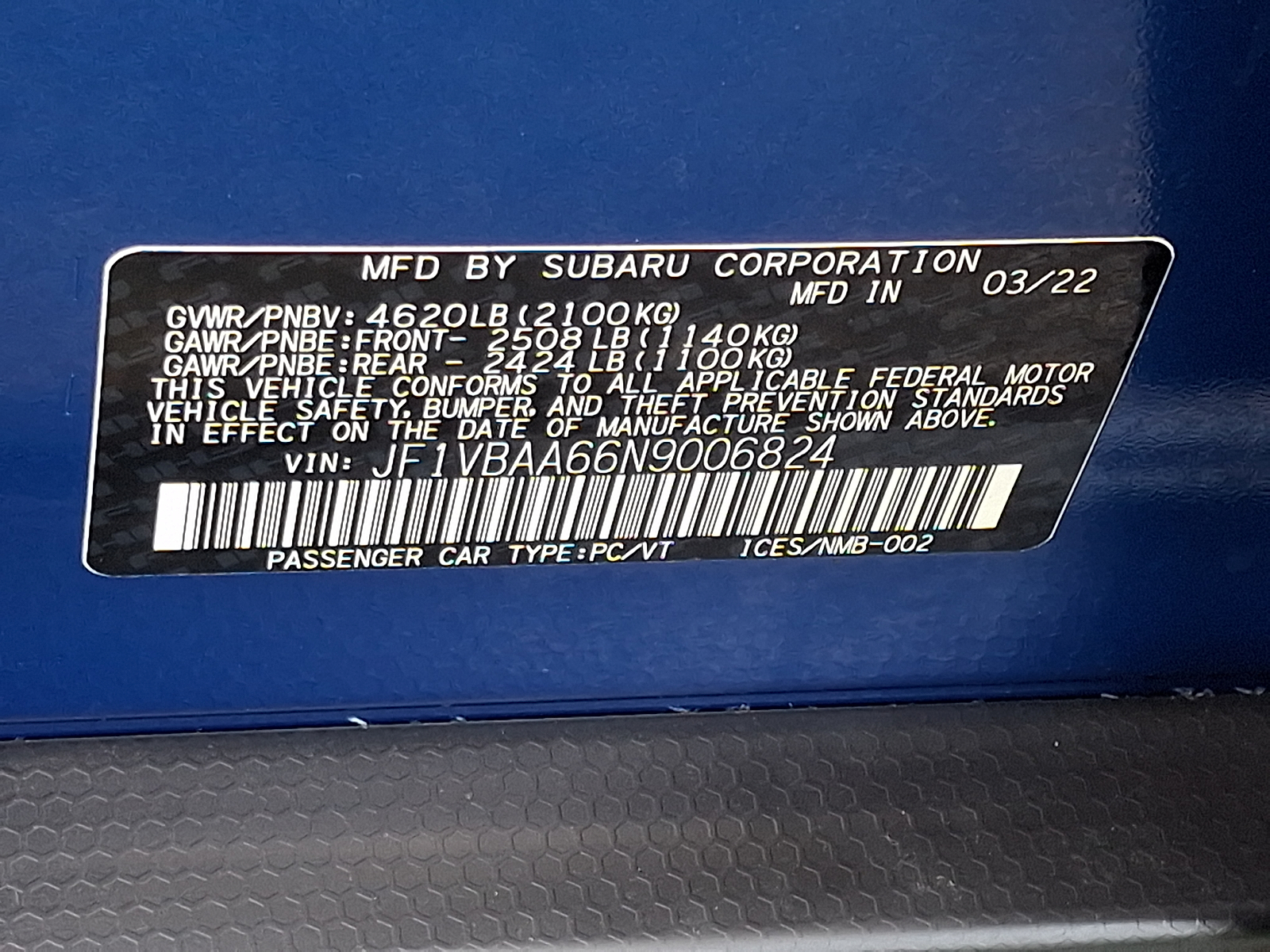 Used 2022 Subaru WRX Sedan