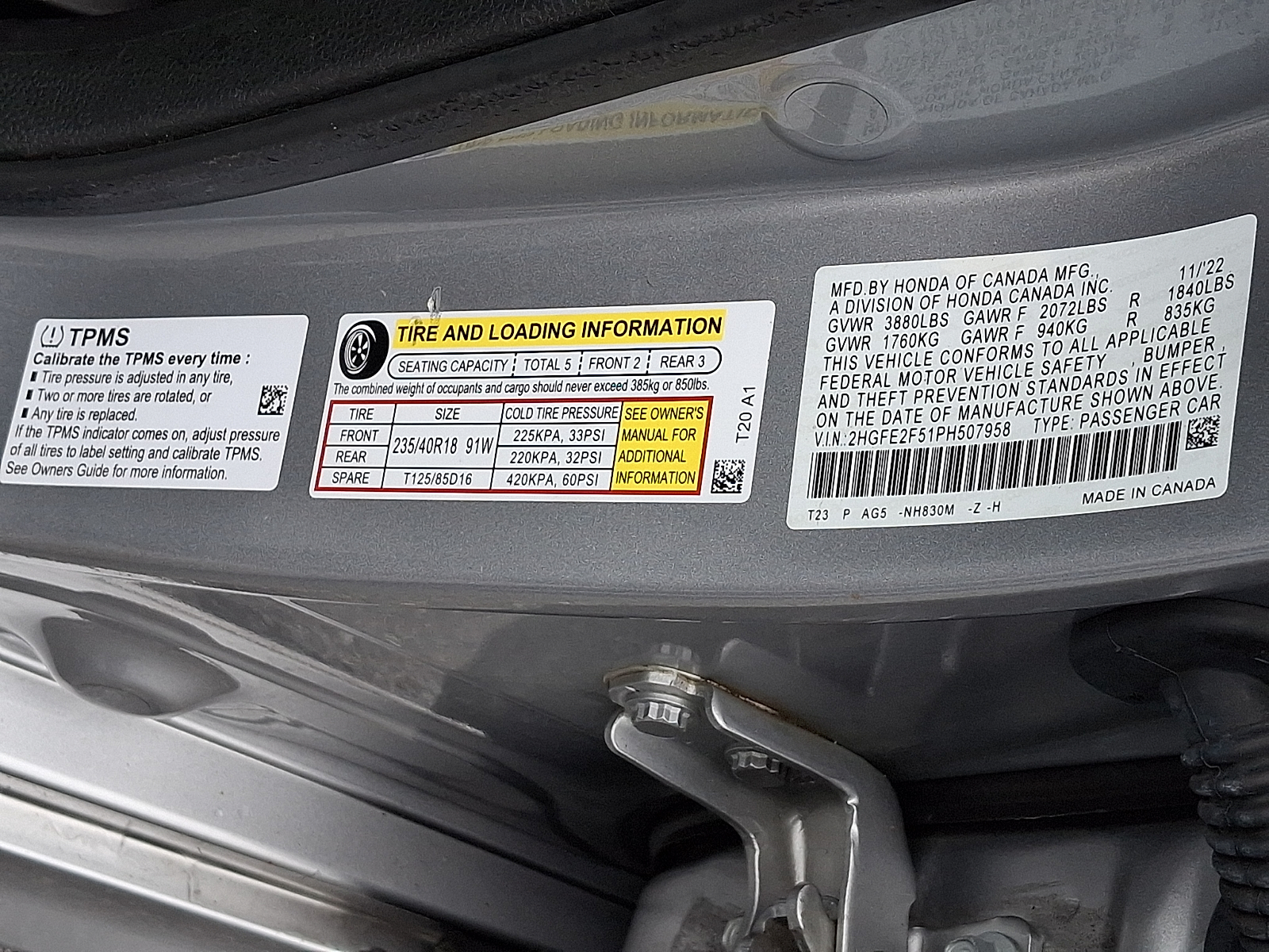 Used 2023 Honda Civic Sedan Sedan