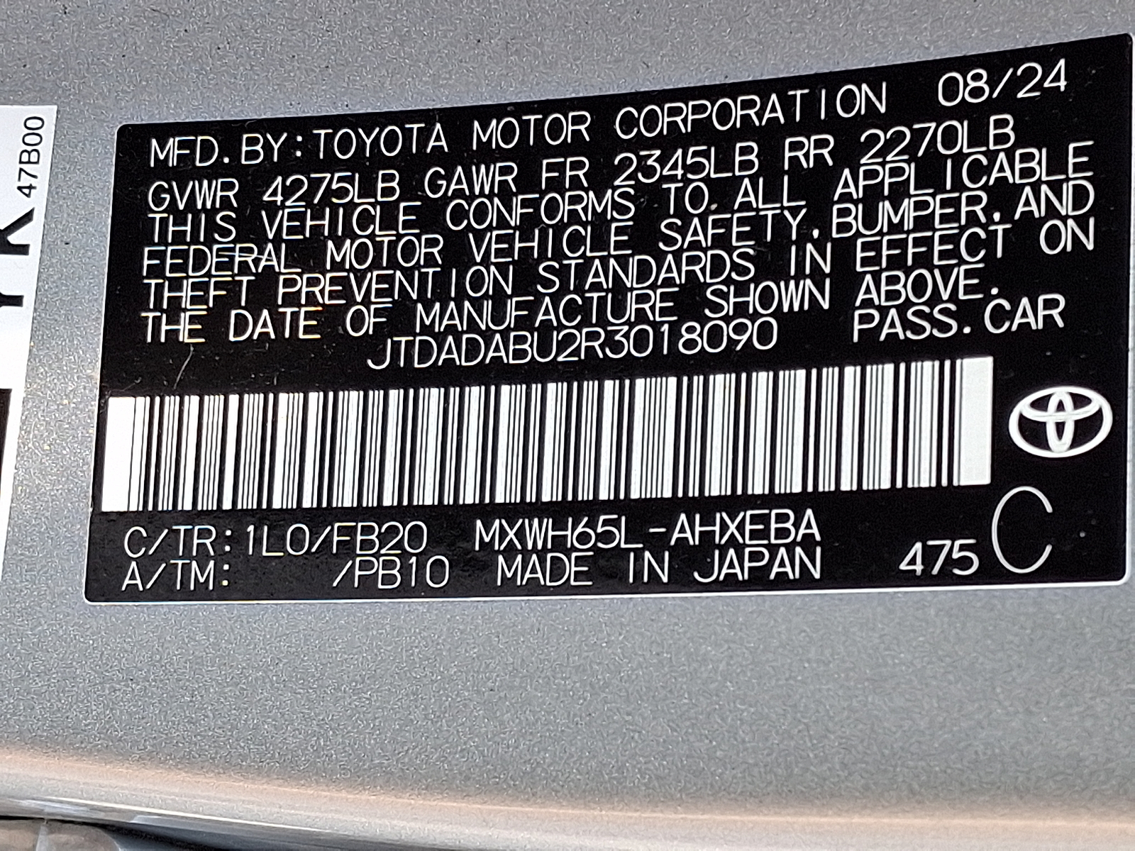 Used 2024 Toyota Prius Hatchback