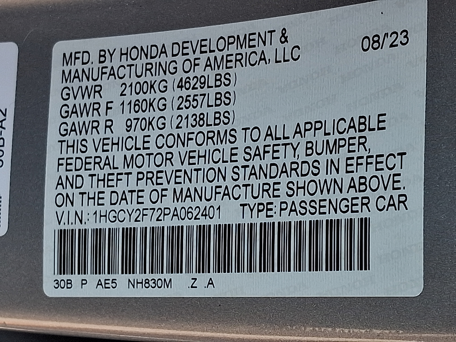 Used 2023 Honda Accord Hybrid Sedan