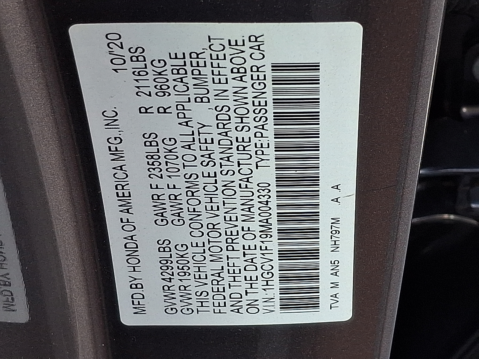 Used 2021 Honda Accord Sedan