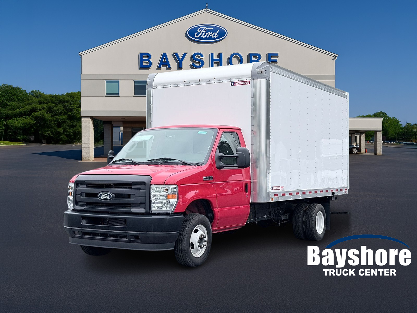 Red 2026 Ford E-Series Chassis Pickup Truck Rear-Wheel Drive Automatic