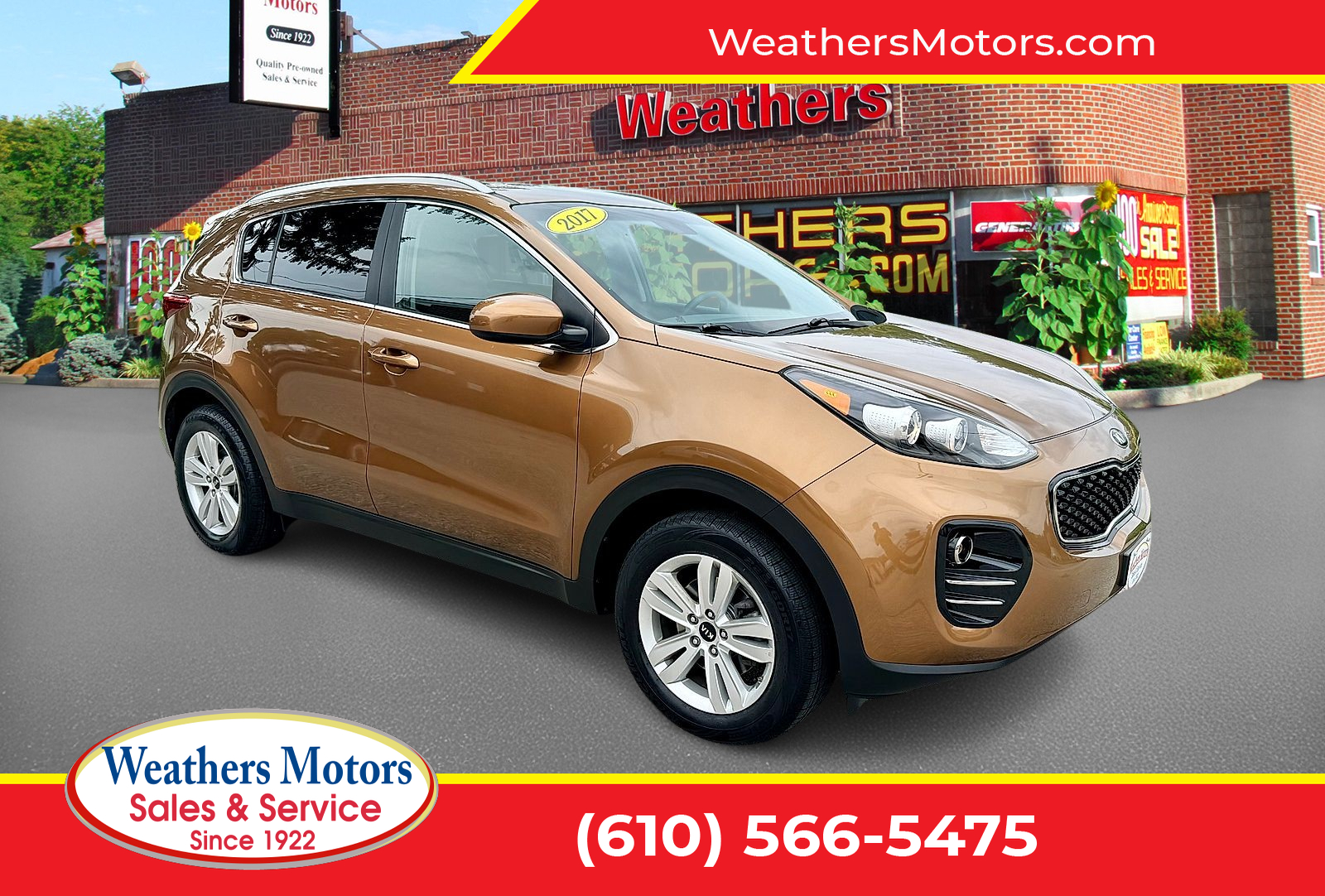 Red (Copper) 2017 Kia Sportage SUV / Crossover All-Wheel Drive Automatic