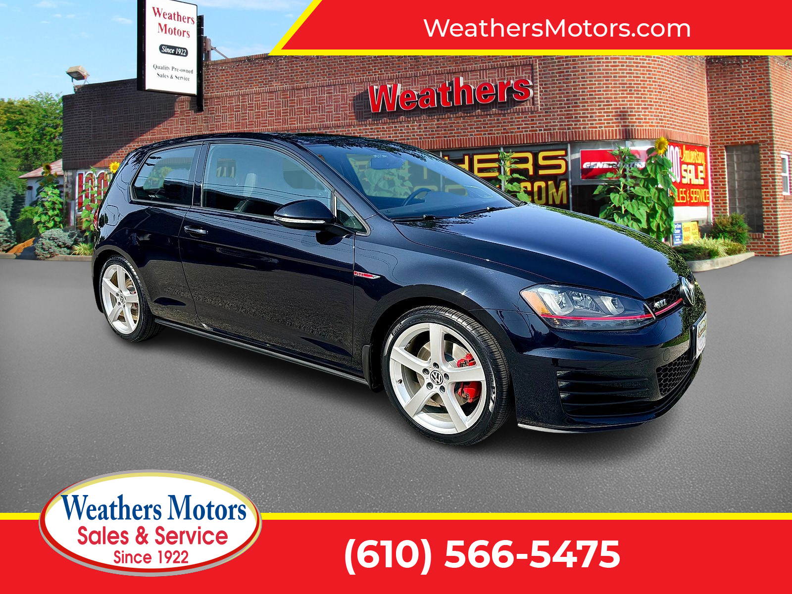 Deep Black 2015 Volkswagen Golf GTI Hatchback Front-Wheel Drive Manual