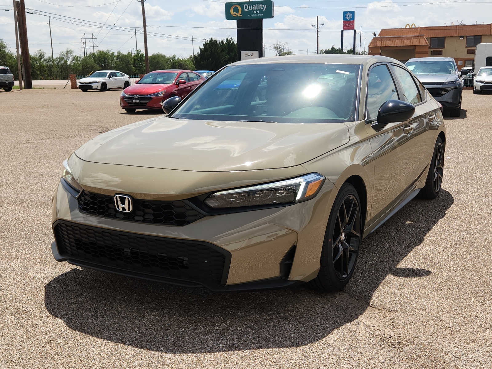 SAND DUNE PEARL 2026 Honda Civic Hatchback Sport FWD Hatchback Front-Wheel Drive Automatic