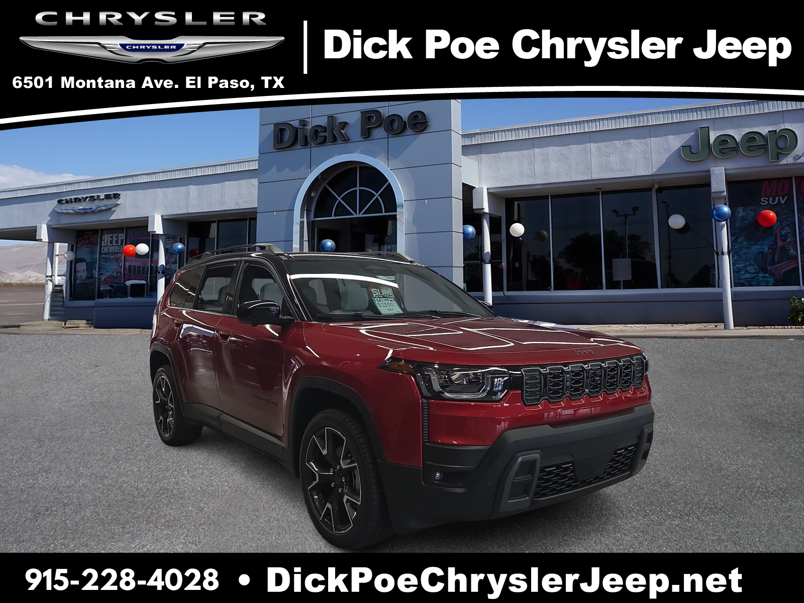 RED HOT PEARL COAT 2026 Jeep Cherokee SUV / Crossover Four-Wheel Drive Automatic