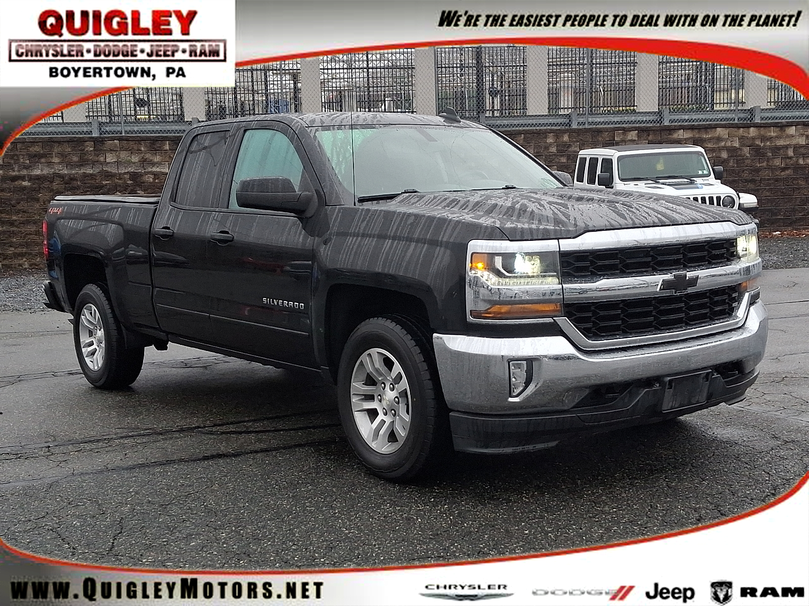 Black - GBA 2019 Chevrolet Silverado 1500 LT Double Cab 4WD Pickup Truck Four-Wheel Drive Automatic
