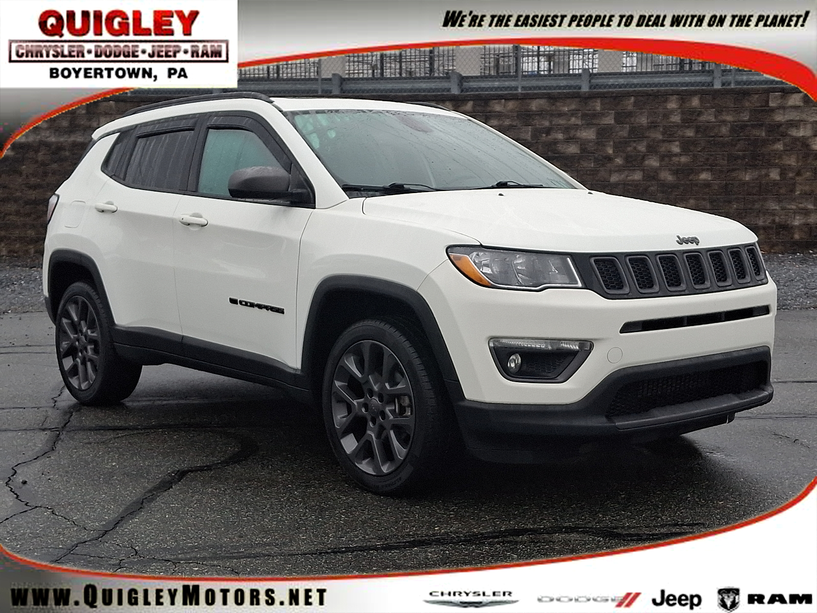 White Clearcoat 2021 Jeep Compass 80th Anniversary Edition 4WD SUV / Crossover Four-Wheel Drive Automatic