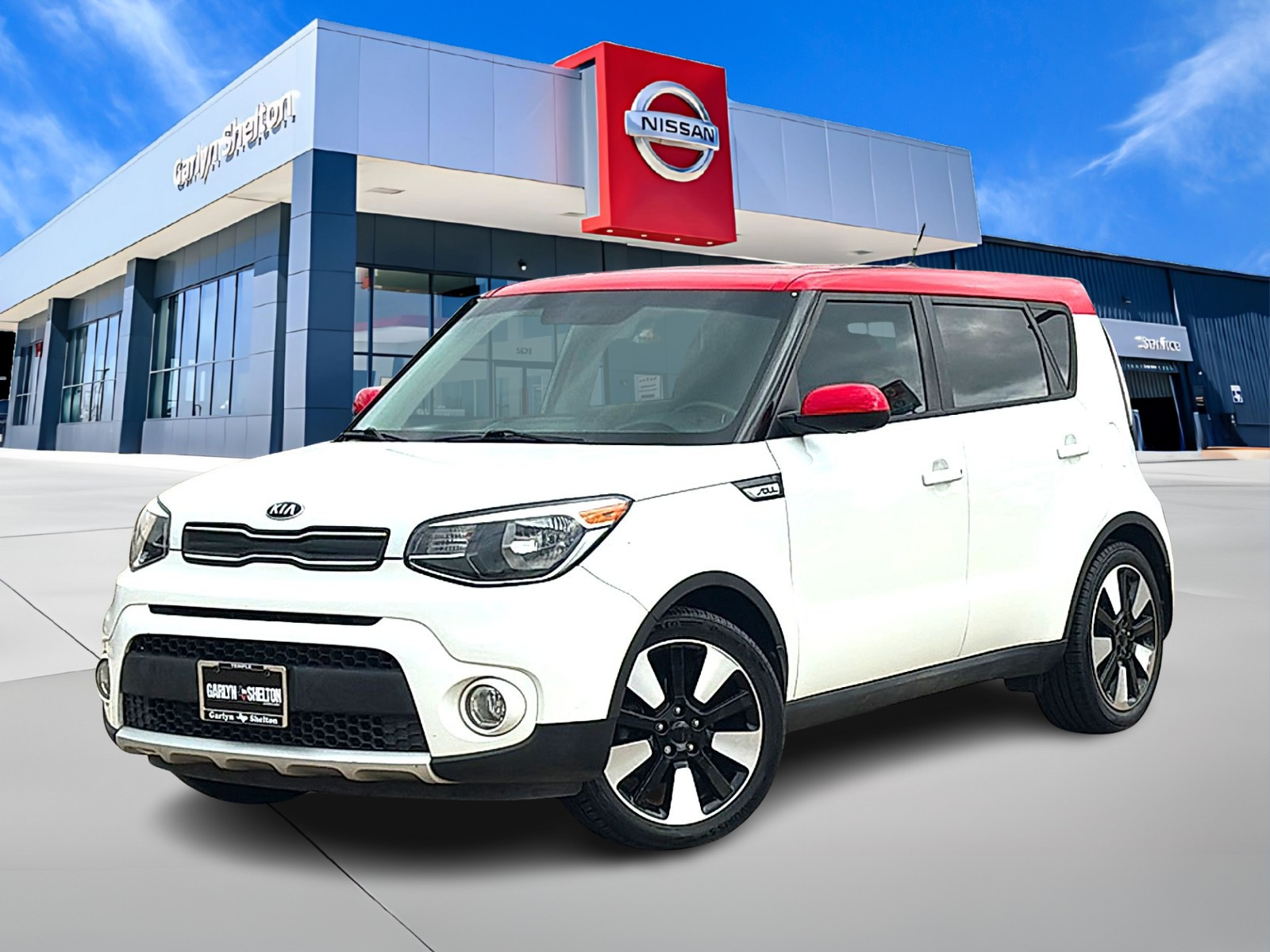 White w/Red Roof 2017 Kia Soul + Wagon Front-Wheel Drive Automatic