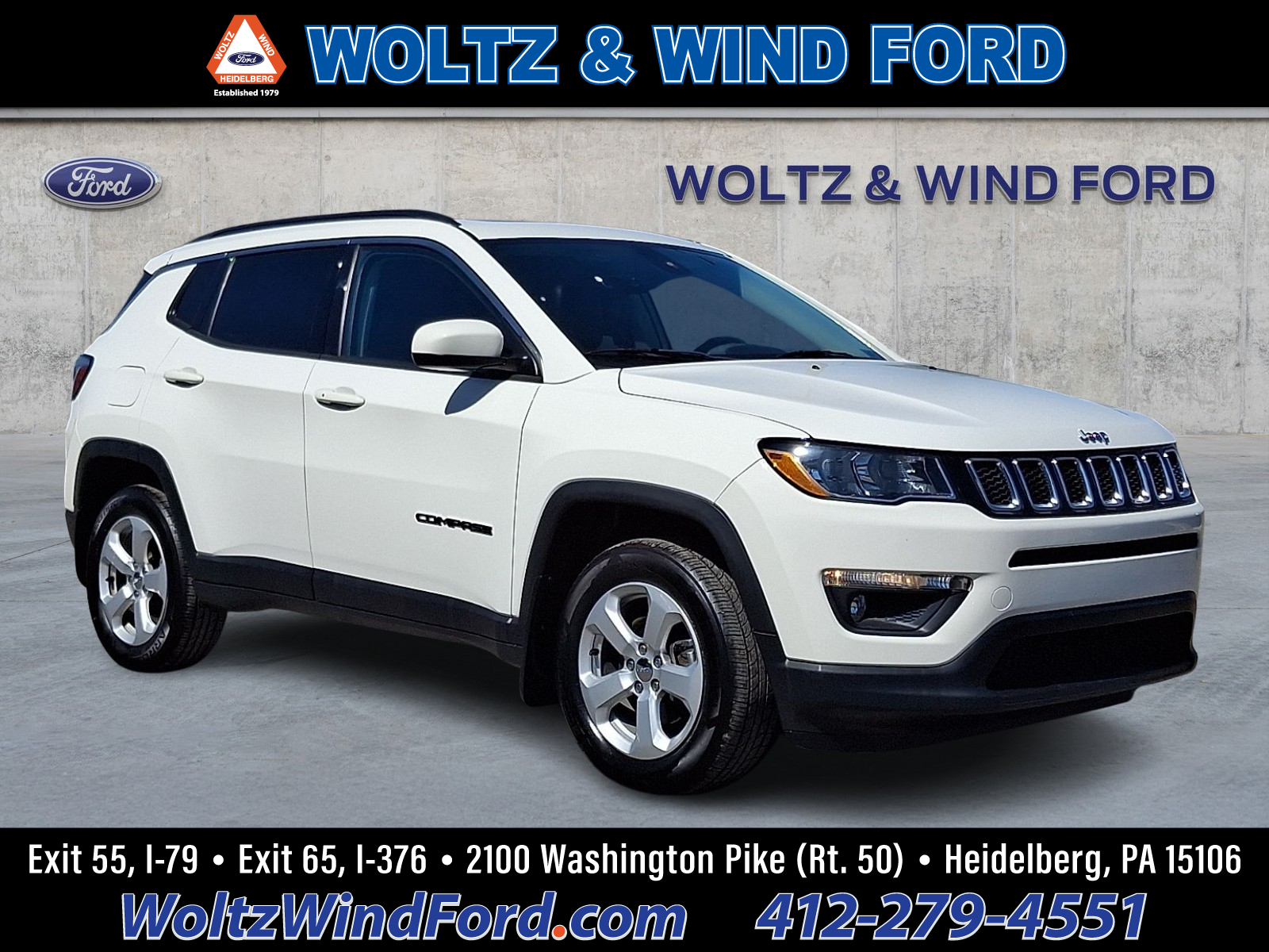 White Clear Coat 2018 Jeep Compass Latitude 4WD SUV / Crossover Four-Wheel Drive Automatic