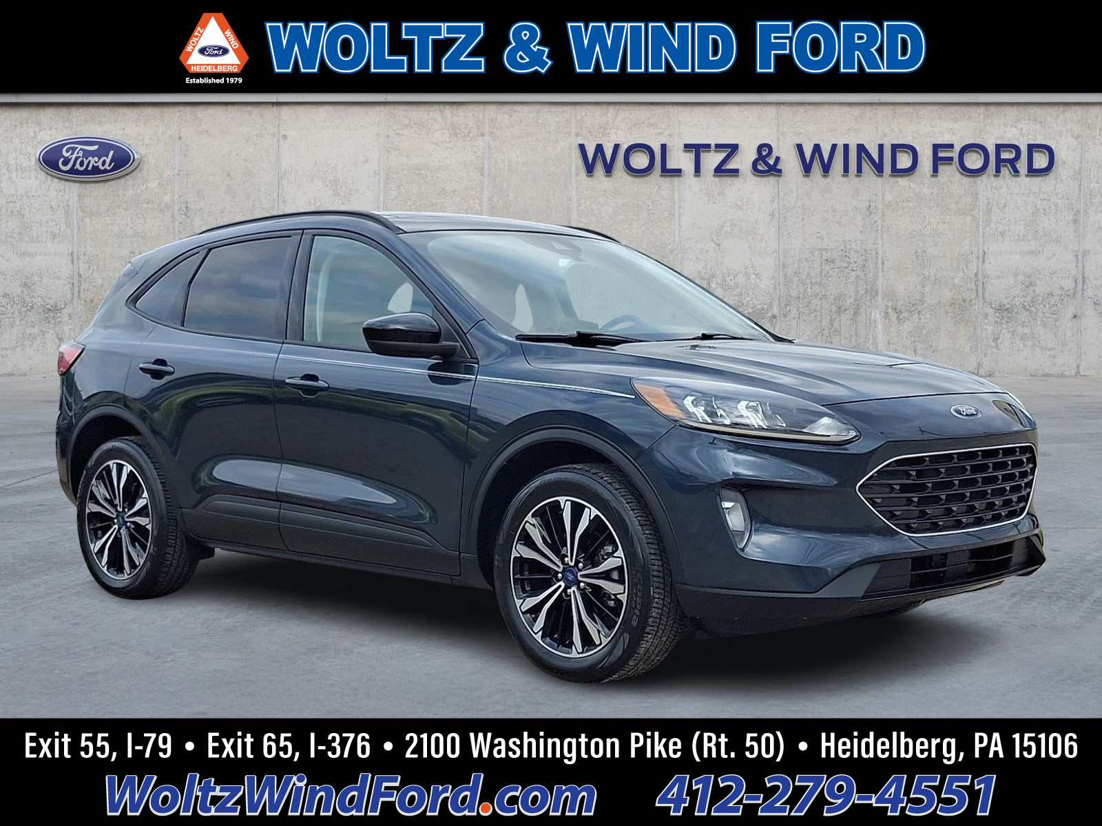 Stone Blue 2022 Ford Escape SEL AWD SUV / Crossover All-Wheel Drive Automatic