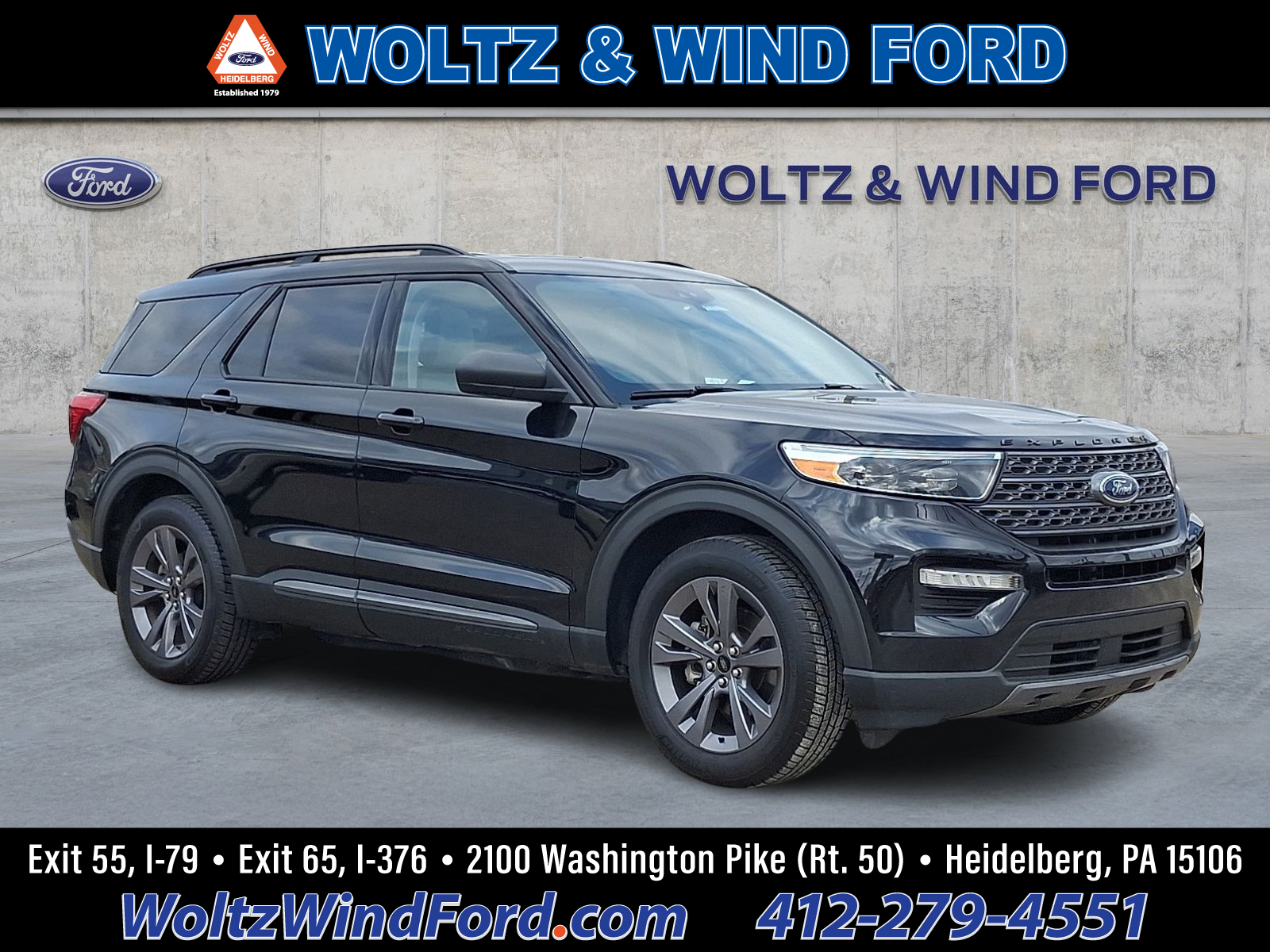 Agate Black 2021 Ford Explorer XLT AWD SUV / Crossover All-Wheel Drive Automatic