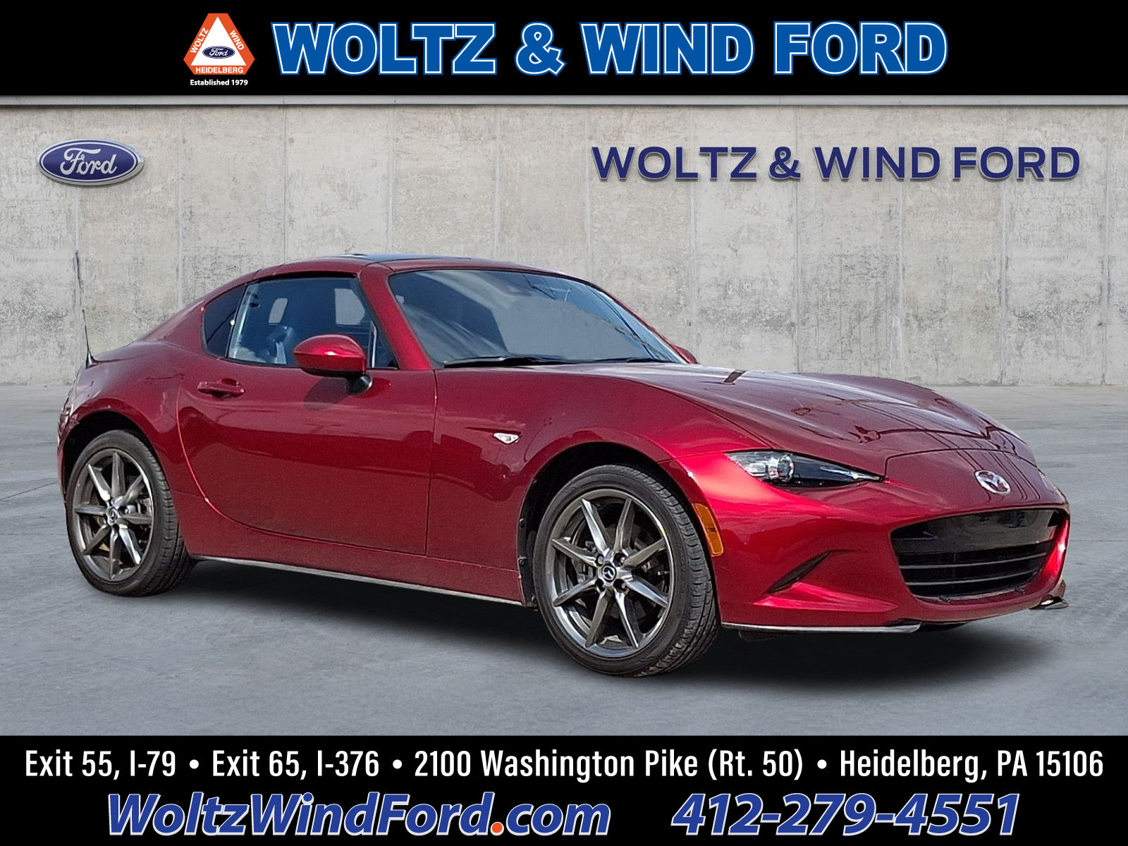 Soul Red Crystal Metallic 2022 Mazda MX-5 Miata RF Grand Touring RWD Convertible Rear-Wheel Drive Manual