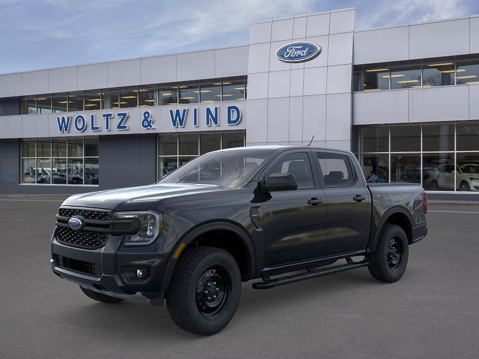 Black (SHADOW BLK) 2026 Ford Ranger XL SuperCrew 4WD Pickup Truck Four-Wheel Drive Automatic