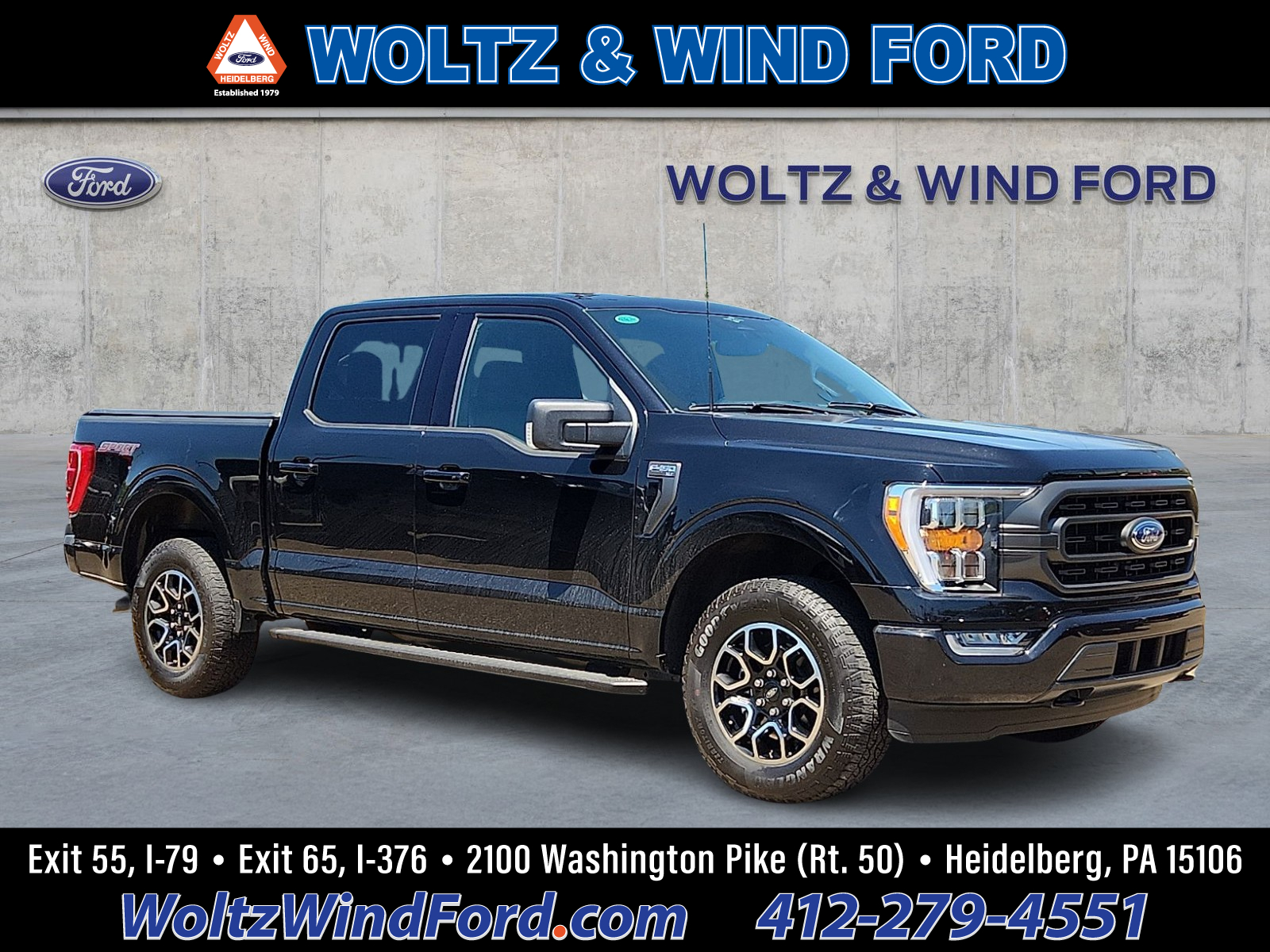 Agate Black 2023 Ford F-150 XLT SuperCrew 4WD Pickup Truck Four-Wheel Drive Automatic