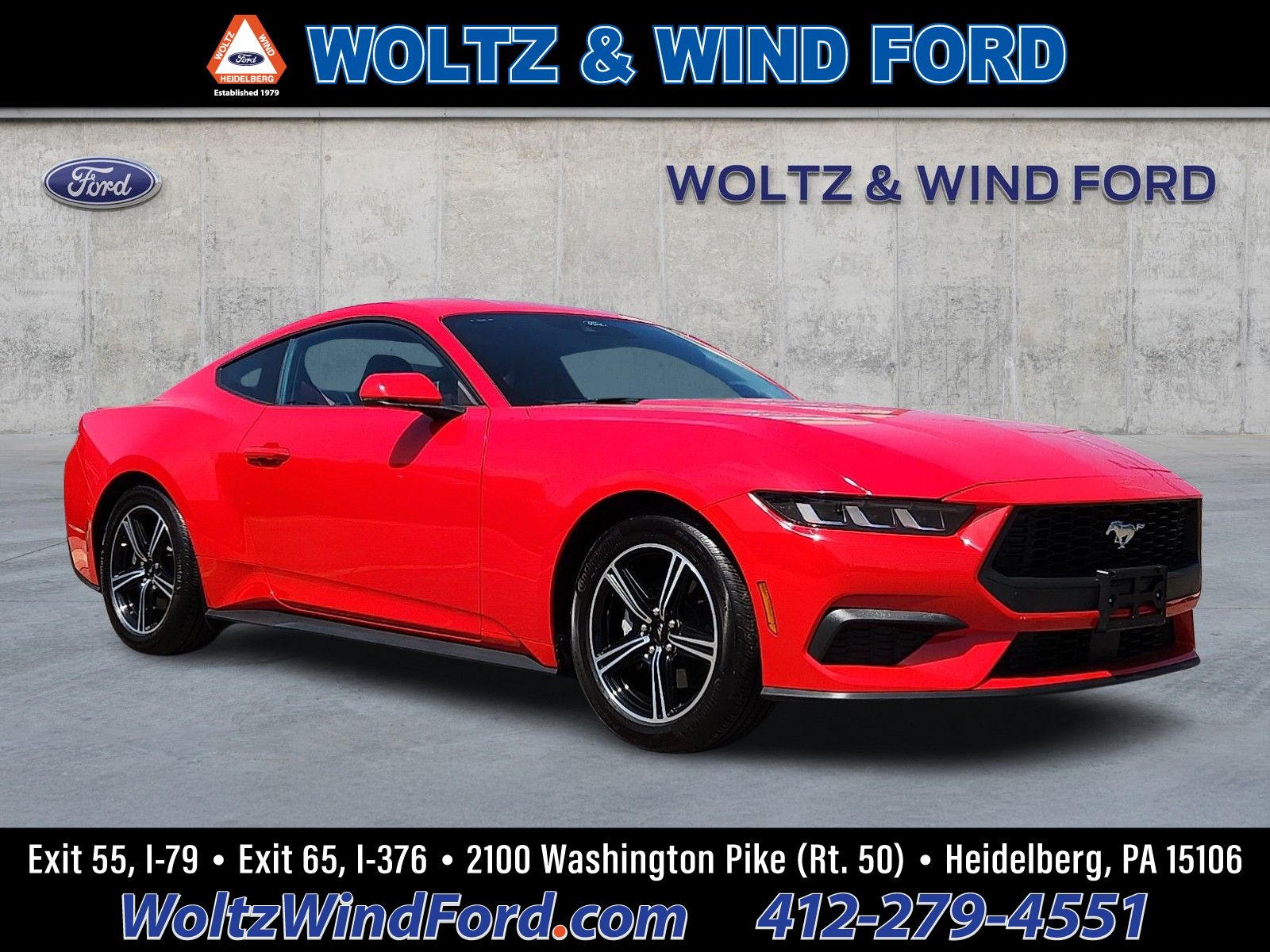 Race Red 2025 Ford Mustang EcoBoost Premium Fastback RWD Coupe Rear-Wheel Drive Automatic