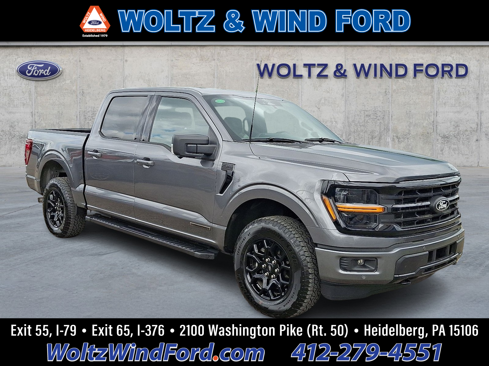 Carbonized Gray 2025 Ford F-150 XLT SuperCrew 4WD Pickup Truck Four-Wheel Drive Automatic