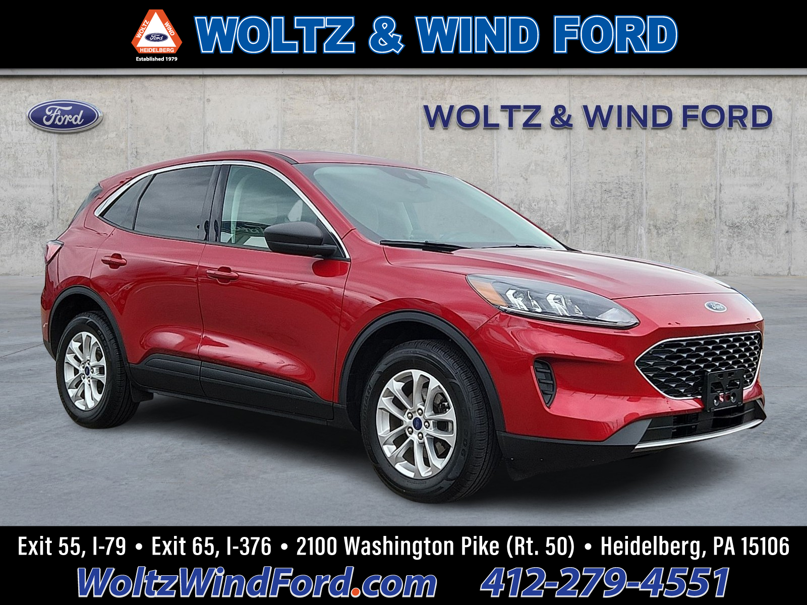 Rapid Red Metallic Tinted Clearcoat 2022 Ford Escape SE AWD SUV / Crossover All-Wheel Drive Automatic