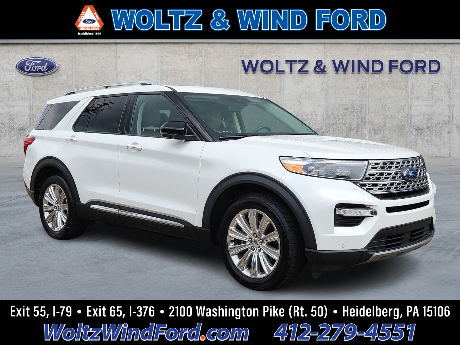 WHITE*AZ 2021 Ford Explorer SUV / Crossover All-Wheel Drive Automatic