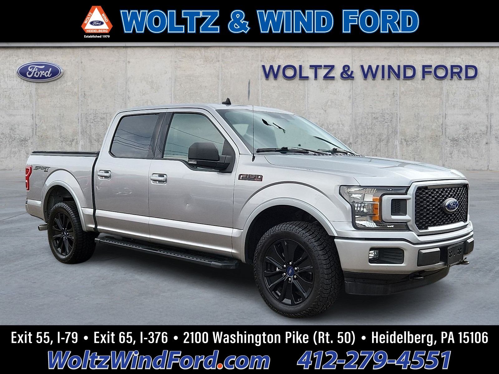 Iconic Silver 2020 Ford F-150 Pickup Truck Four-Wheel Drive Automatic
